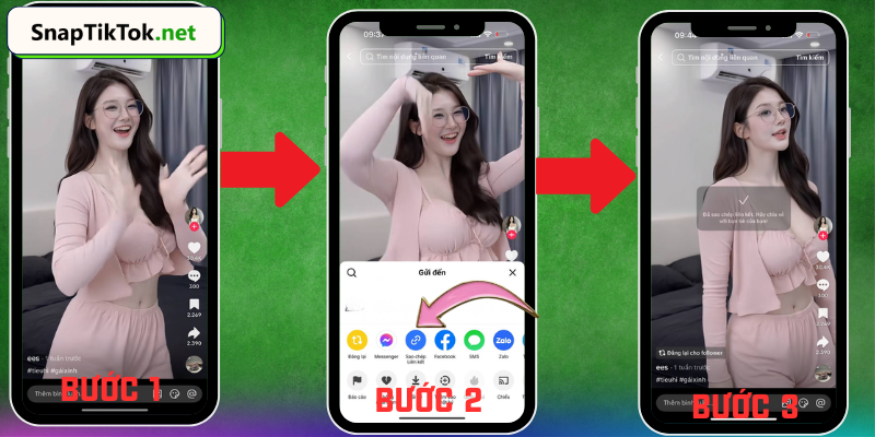 Sao chép liên kết video TikTok